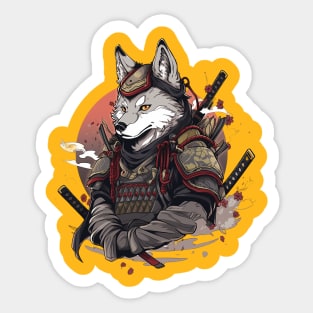 samurai dog Sticker